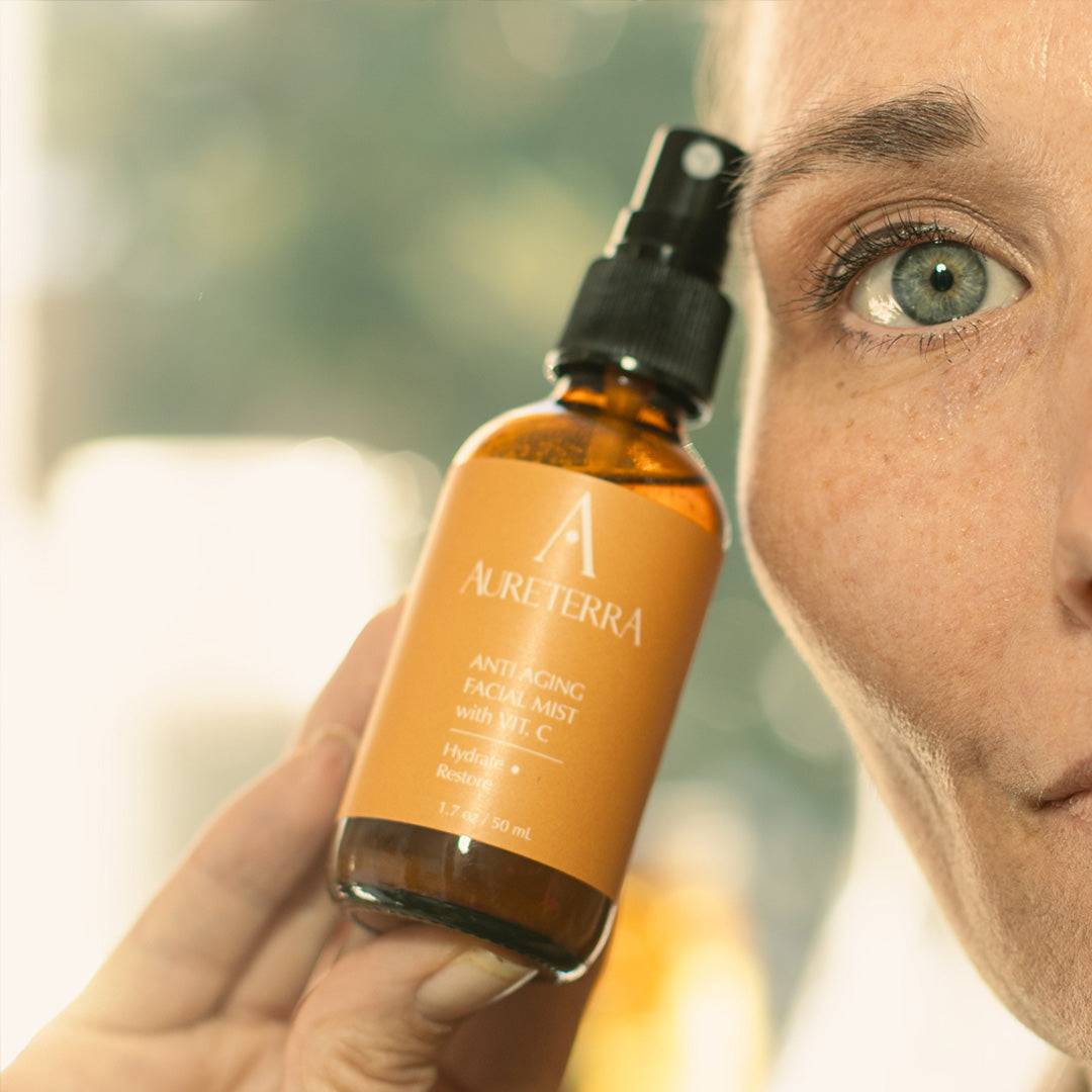Vitamin C facial mist with solar-infused botanicals – brightening and anti-aging hydration by Aureterra