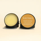 1 oz tin with yellow salve containing calendula, comfrey, st.johns wart, organica, beeswax. Petroleum-free natural healing ointment by Aureterra.